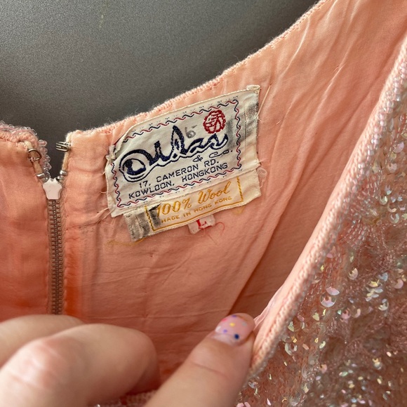 Vintage Pink Sequin Top - Picture 2 of 4